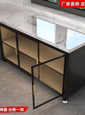 家面用厨房岩板台餐收纳柜多层加厚宽置加物ZHB架可移动对开门碗