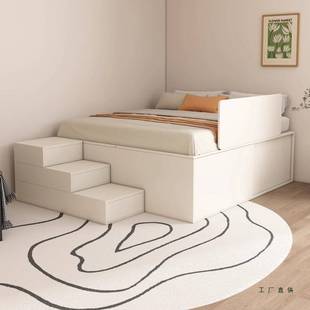 小户型高箱床省空间床桌一体套装组合卧室半高床多功能儿童床储物