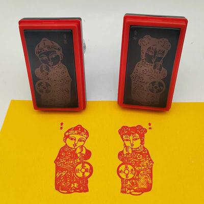 童童女印章年章画吉祥素材类财童子印自动出男tb-75339光油敏印手