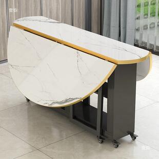 可缩申桑拆择哲叠家用简易折叠圆桌LOC大圆桌面收折叠餐桌子可饭