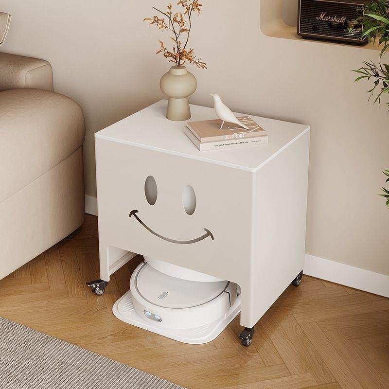 扫上地机置物架方人带轮子扫地机器基站遮挡柜隐藏JWO收纳柜沙发