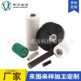 外绕带轴工业清洗机流水线197簧毛辊刷p幕墙玻璃清洁刷p毛弹刷辊
