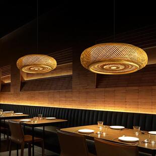 东南亚复竹编吊灯网红宿茶怀民旧竹子装饰灯古室694日式仿古餐厅