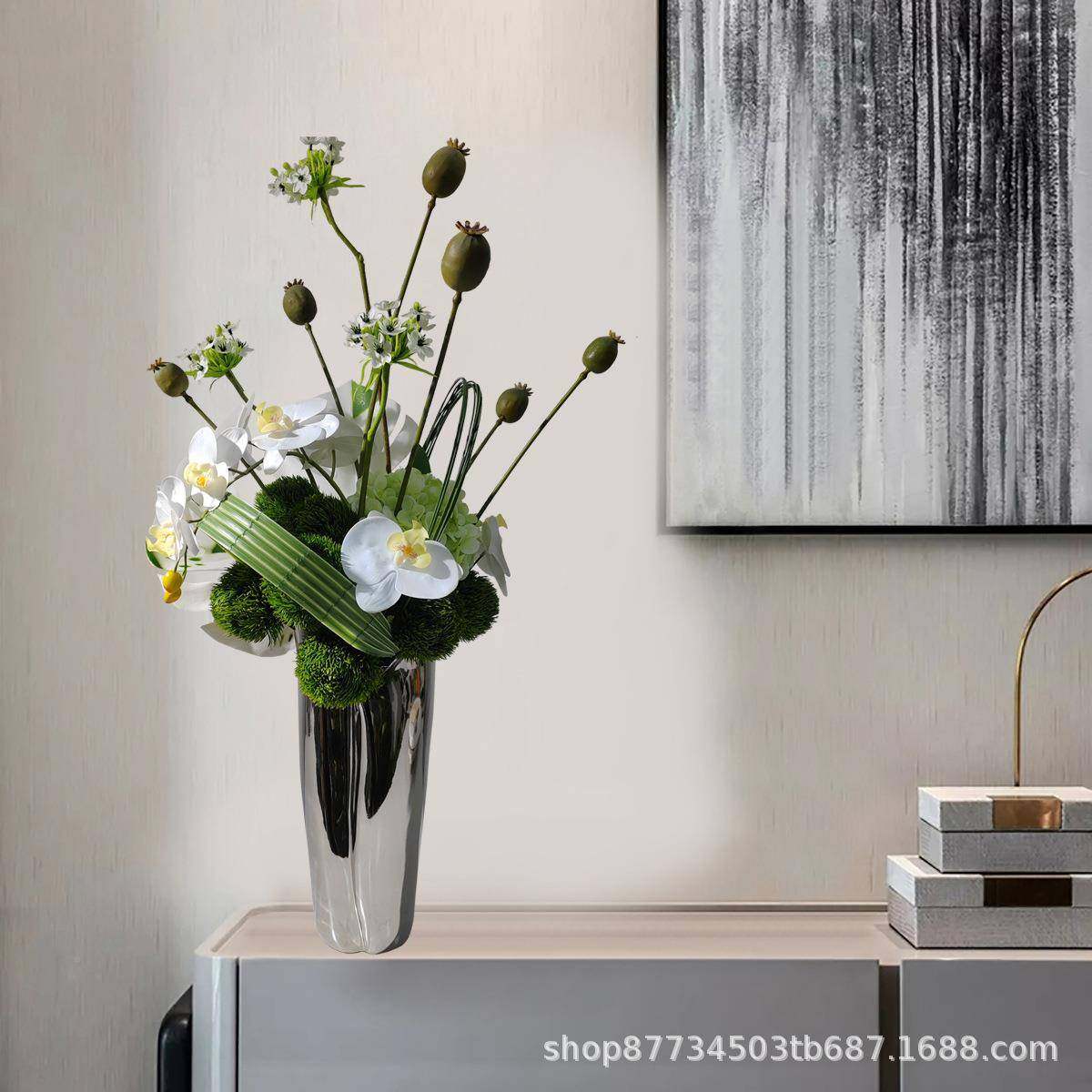现代轻奢仿真艺花摆件样板房客UMF厅餐桌装饰花售楼装桌处洽谈软,机械设备,其他机械设备,淘宝优惠券,粉丝福利购,淘宝优惠卷