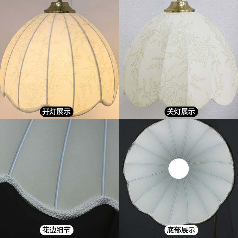 奶油风卧室床头柜落地灯台灯一体氛围感装饰置物架客厅沙发台灯