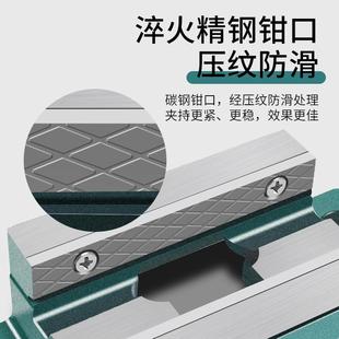 平口钳小型台钳桌虎固定台虎钳台钻钻床夹具夹台家用工作 精密美式