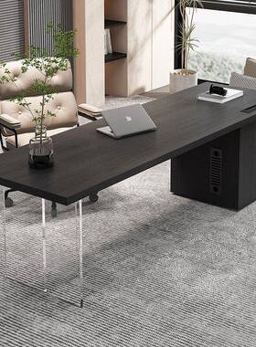 实木客厅大长桌家用书房学大习桌电脑桌书公板办桌设计tsss009师