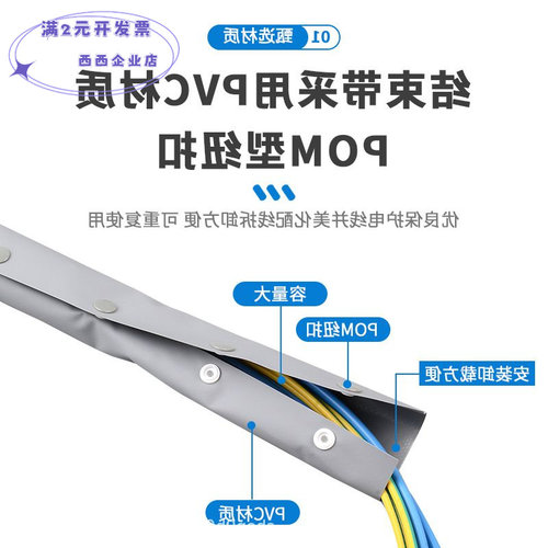 扣式结束带PC环保PVC按扣套管电