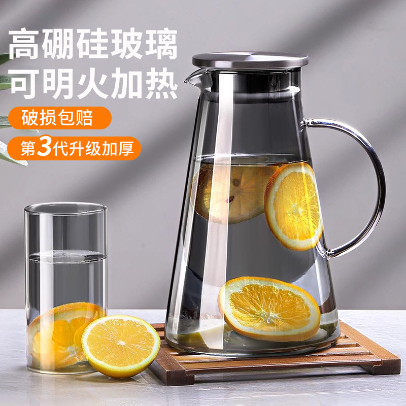 冷水壶玻璃耐高温凉水杯图片
