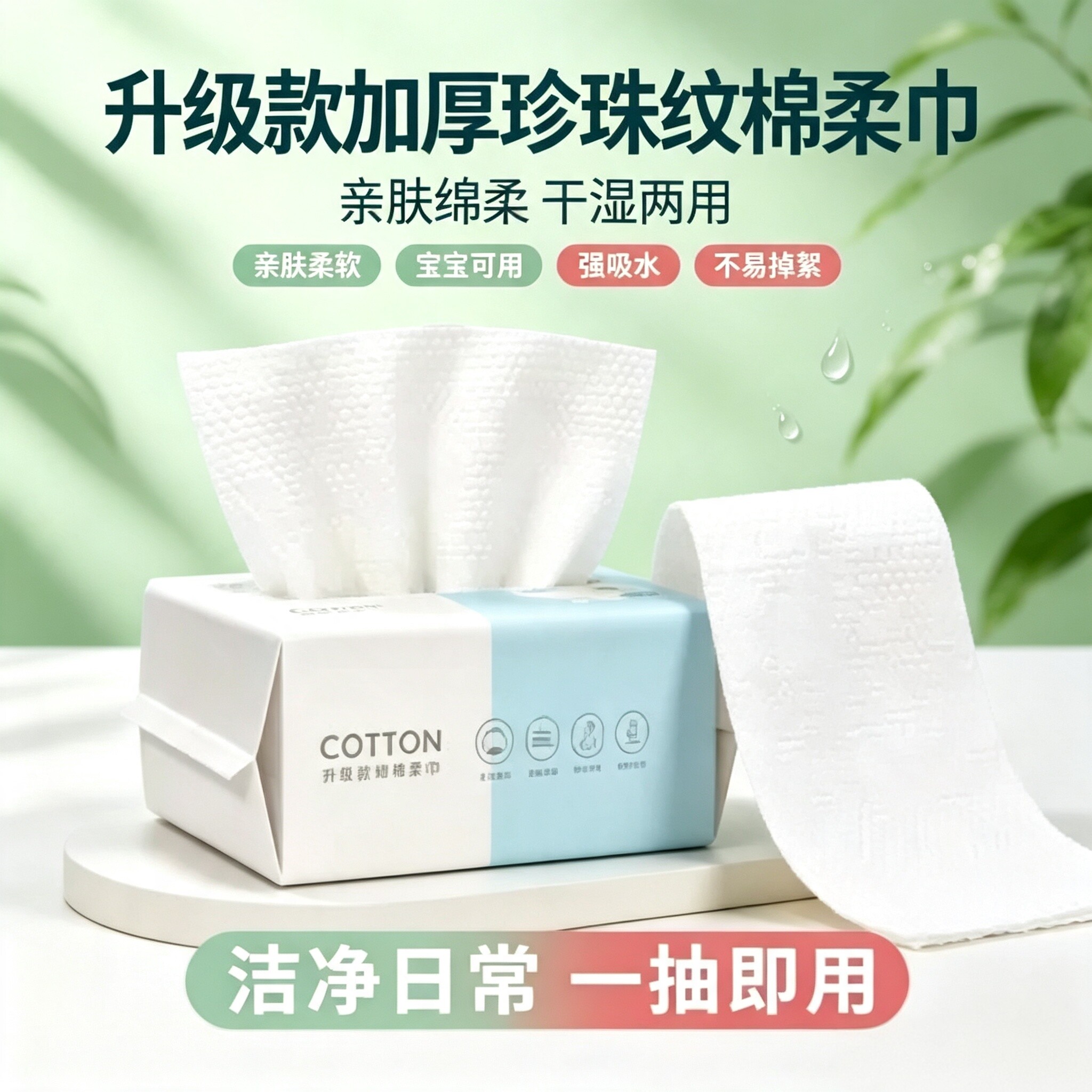 一次性纯棉加厚抽纸洗脸巾