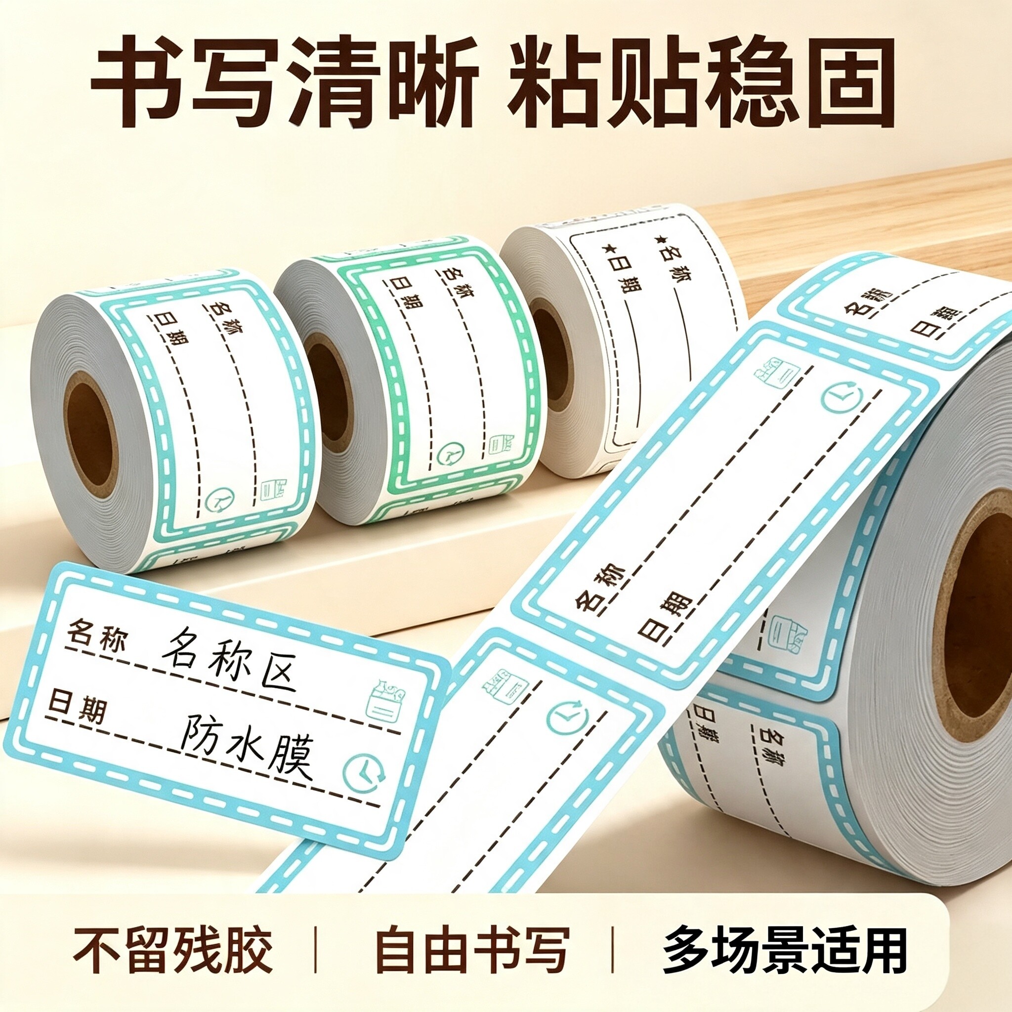 食品留样自粘手写防水标签