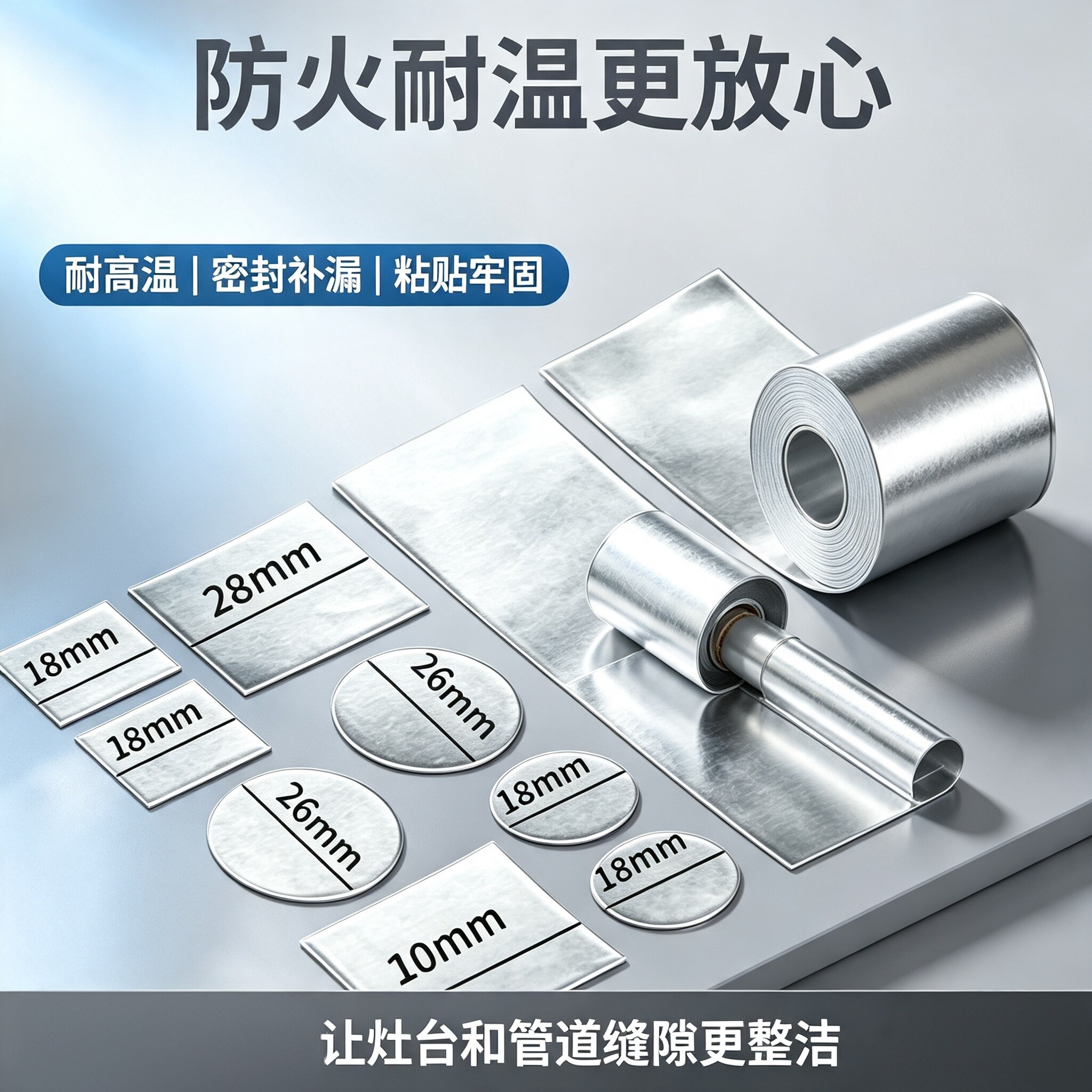 加厚自粘铝箔补锅贴耐高温堵漏