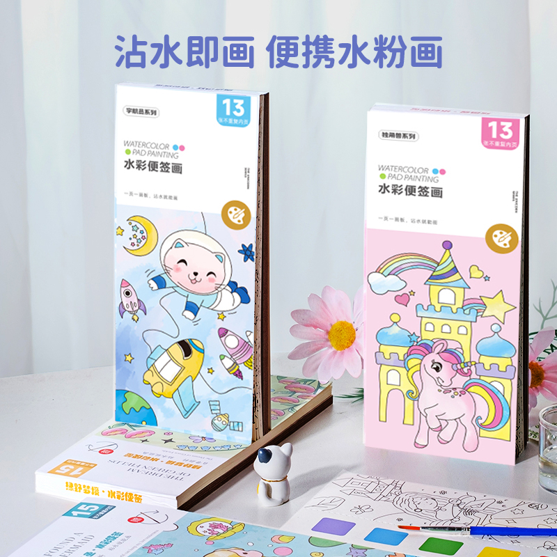 尼克星球水粉便签画小巧玲珑
