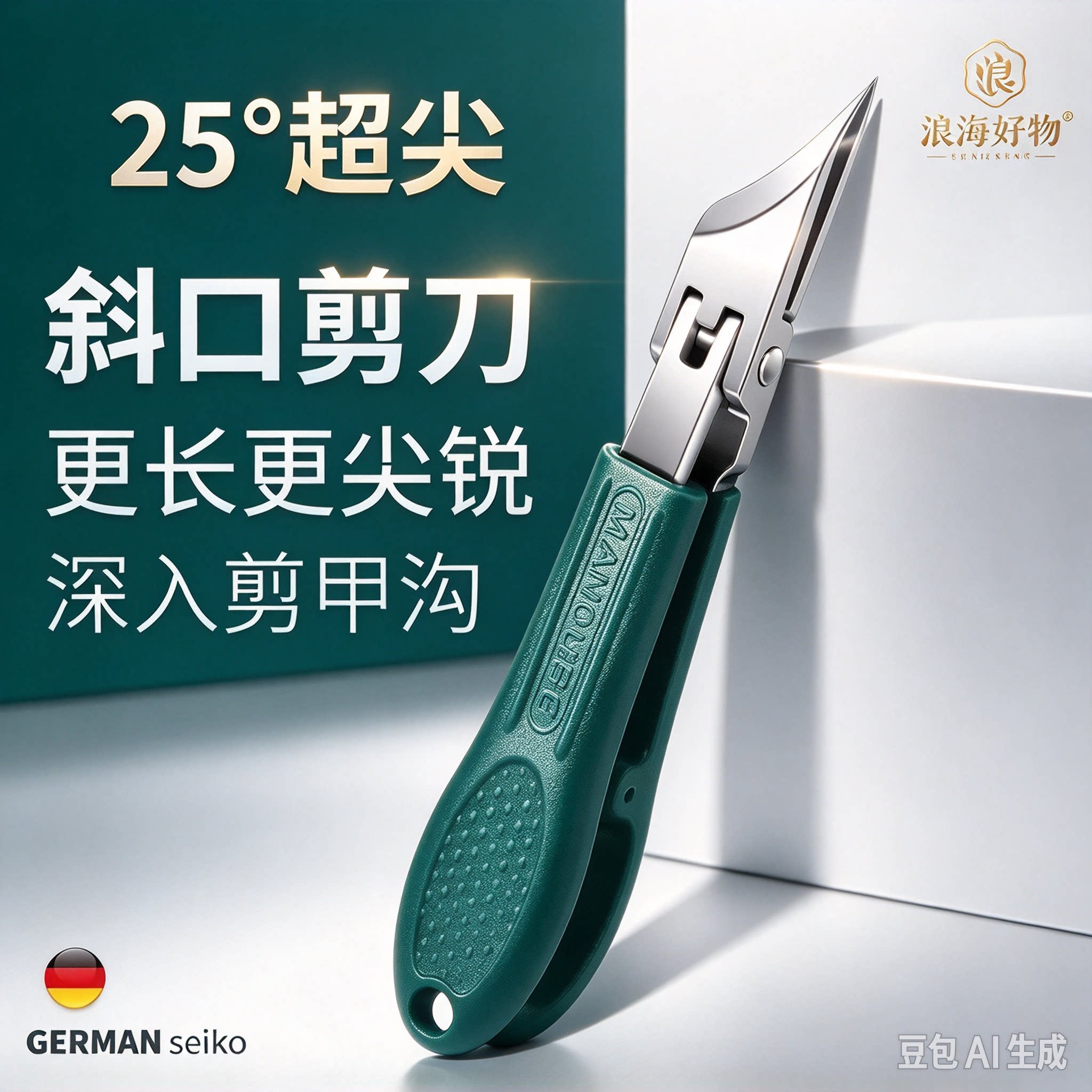 尖细鹰嘴钳指甲刀斜口修甲沟专用大开口修甲修脚护理工具HQ