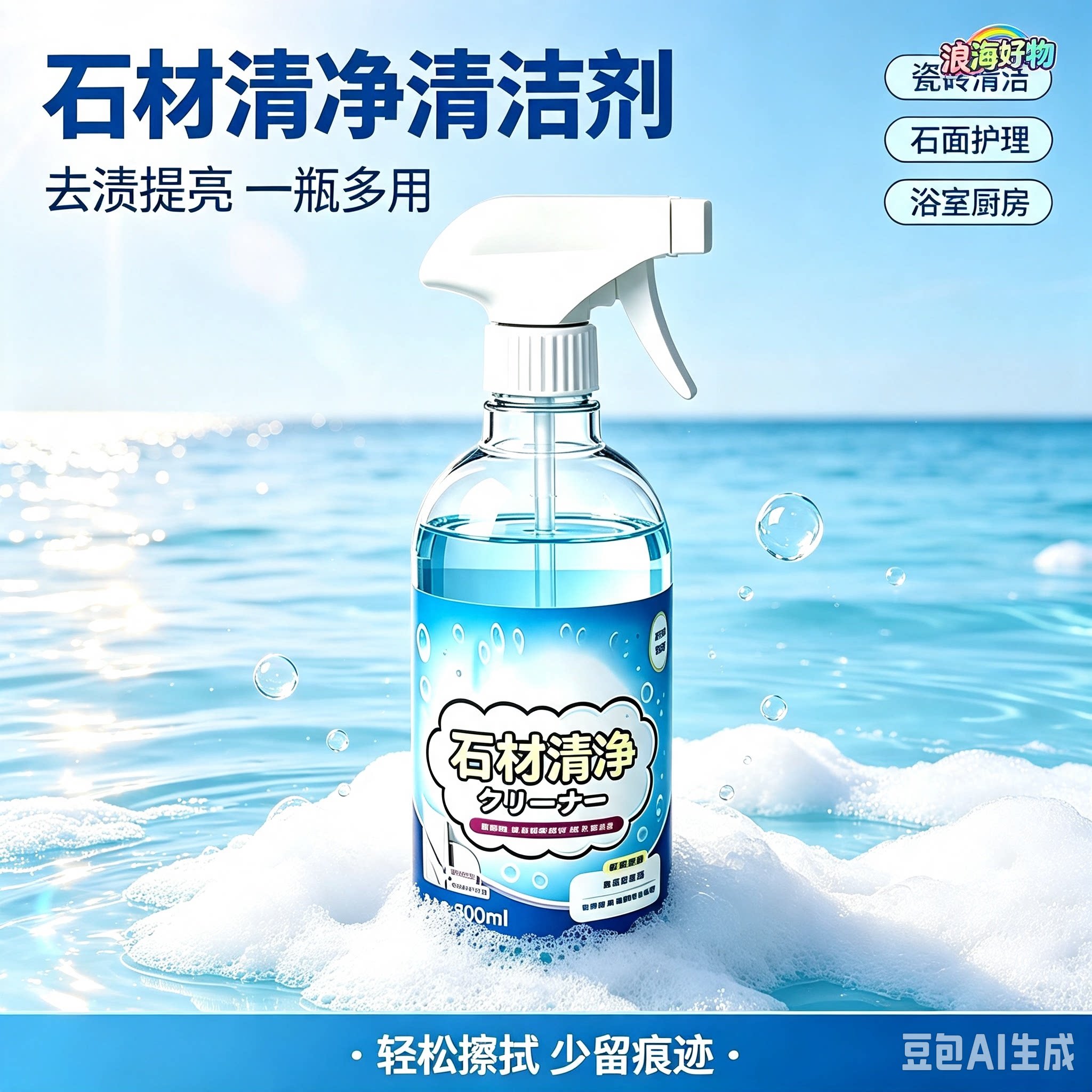 【德国专研】家用石材清洁剂台面去渗色去污抛光养护洁净HQ