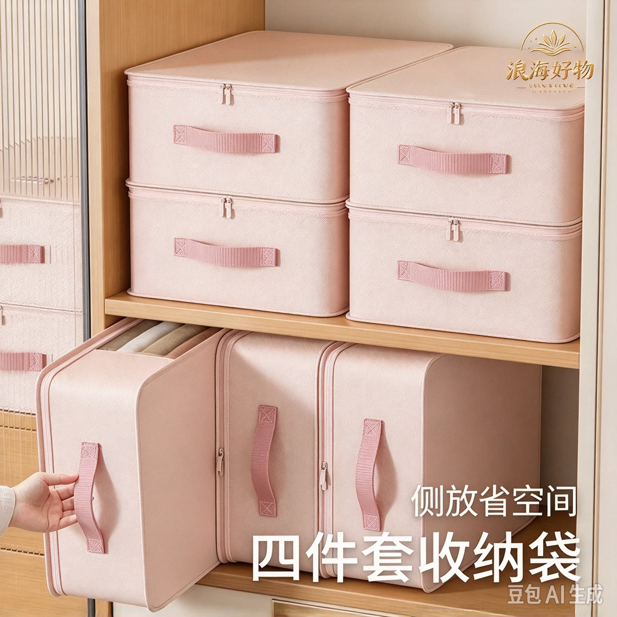 四件套收纳袋大容量可视装衣服夏凉被袋子整理衣物神器HQ