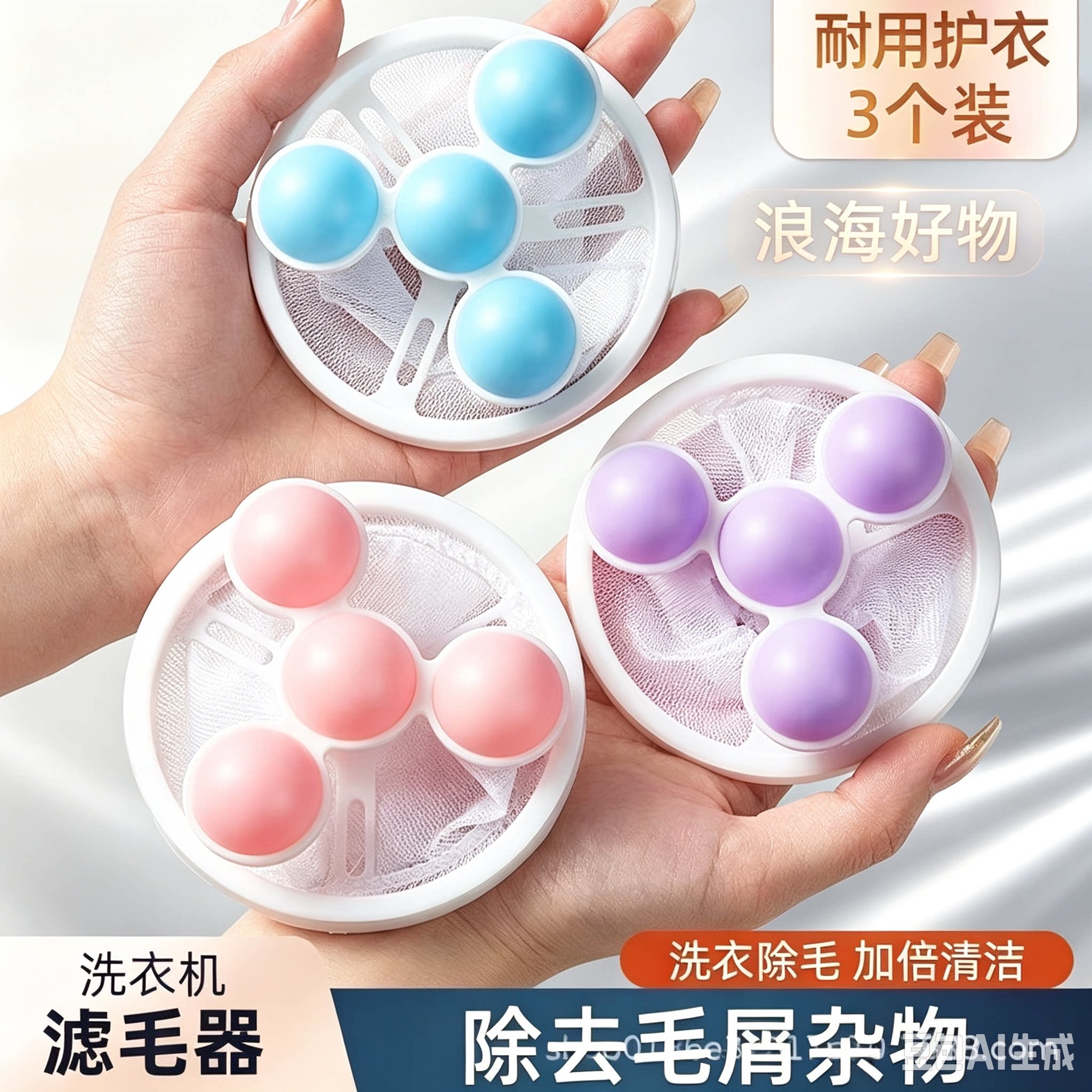 洗衣机漂浮物过滤网袋滤毛器除毛器清洁去污洗衣球衣物洗护球RR2