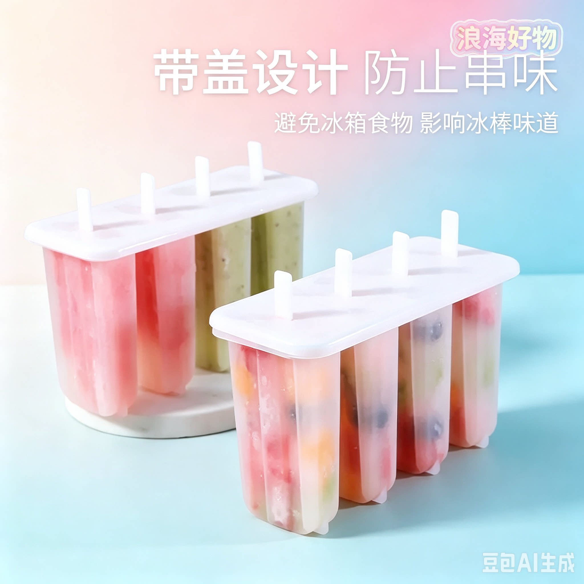 冰棍模具雪糕模具自制冰激凌冰糕盒易脱模老冰棒DIY雪糕盒子RR