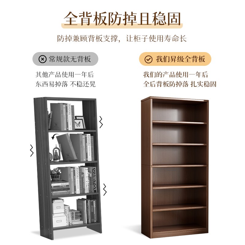 现货速发简约书架落地置物架一体靠墙转角储物柜学生桌边多层书柜
