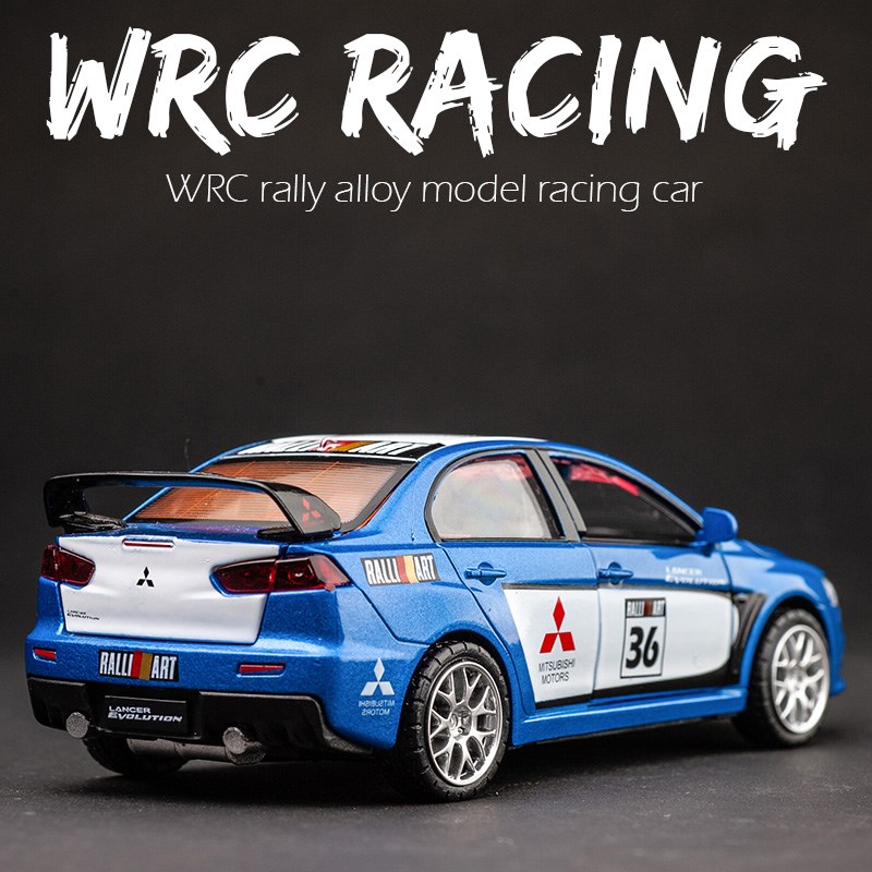 现货速发WRC拉力赛车合金车模1:2汽车模型儿童玩具模型车