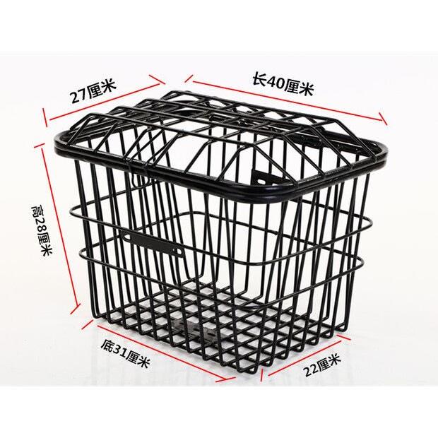 现货速发自行车后置车筐电动车加大后用书包篮山地车载前车娄折叠