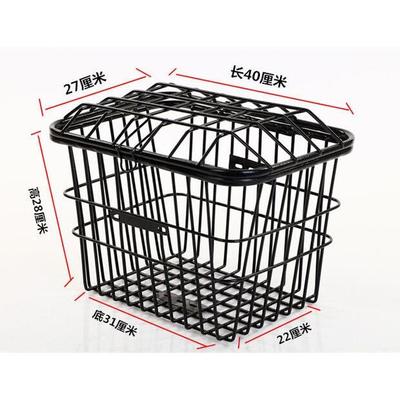 现货速发自行车后置车筐电动车加大后用书包篮山地车载前车娄折叠