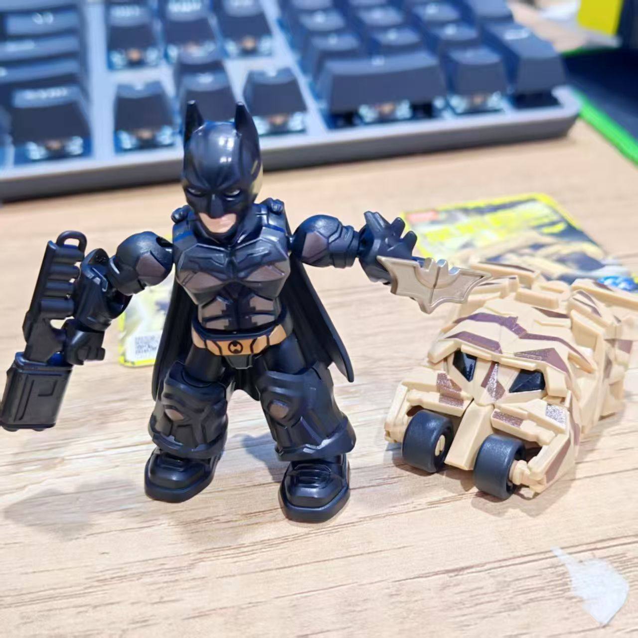 布鲁可积木人星辰版DC英雄蝠影破晓蝙蝠侠战车超人英雄拼装盲盒男