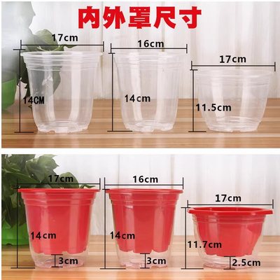 懒人花盆自动吸水白色塑料水培吊兰绿萝花盆家用透明储存水专用