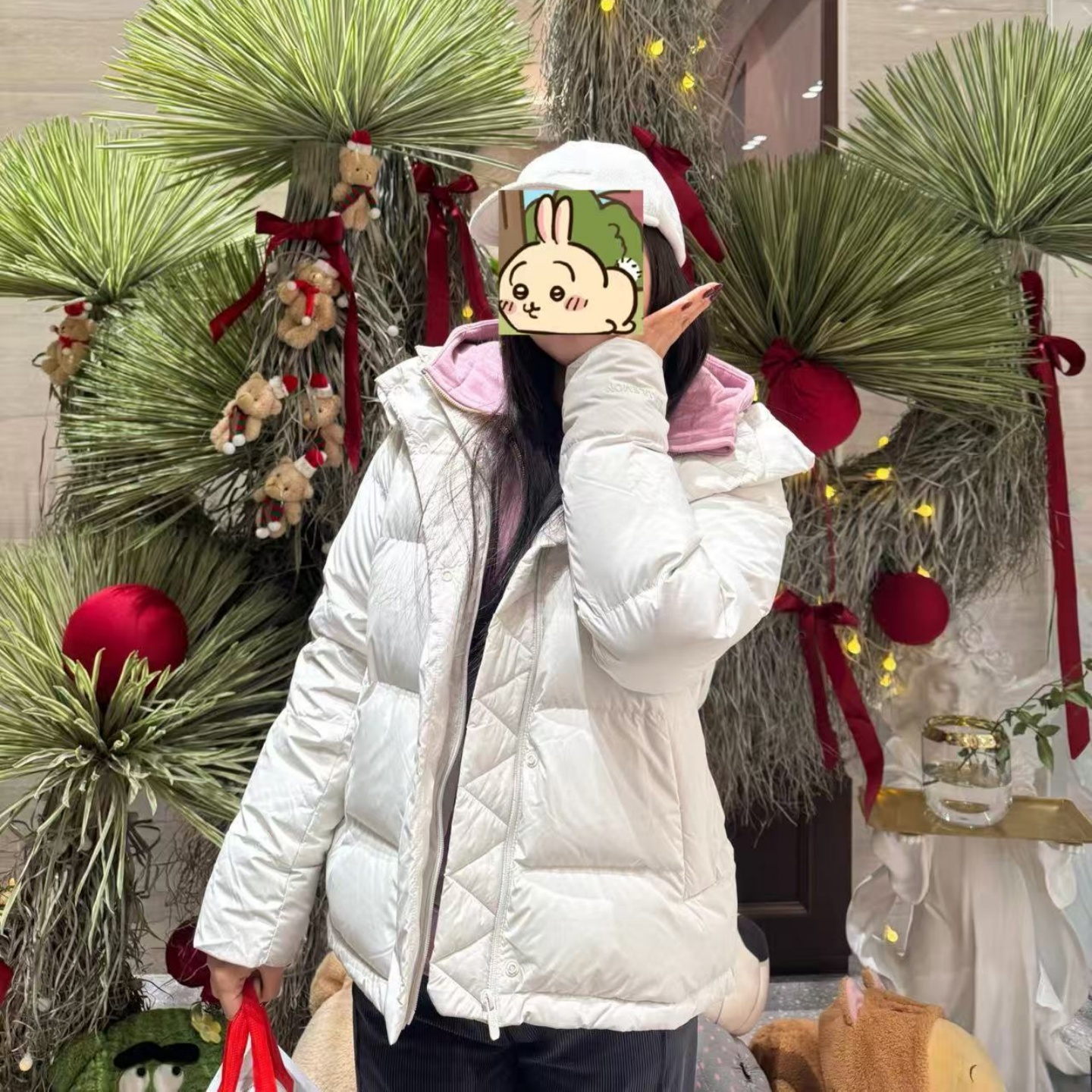 现货lu家同款五格羽绒服女露露WunderPuff泡芙鹅绒保暖连帽外套女