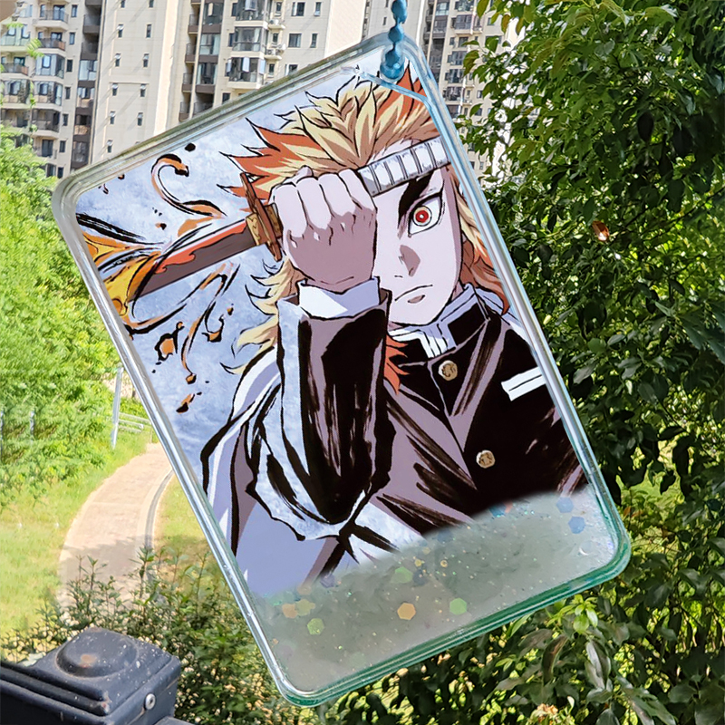 炼狱杏寿郎炎柱流沙麻将流麻挂件diy鬼灭之刃周边透明亚克力摆件