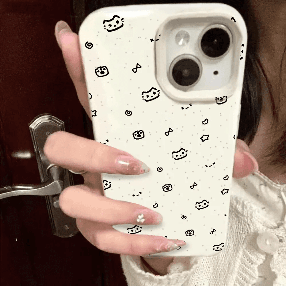 少女卡通涂鸦小星星猫咪