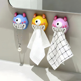 废弃洗脸巾收纳挂架毛巾架免打孔首饰发圈收纳卫生间防水家用新款
