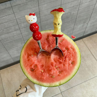 哈喽Kitty西瓜勺子冰激凌勺夏季食品级家用可爱创意餐具2026新款