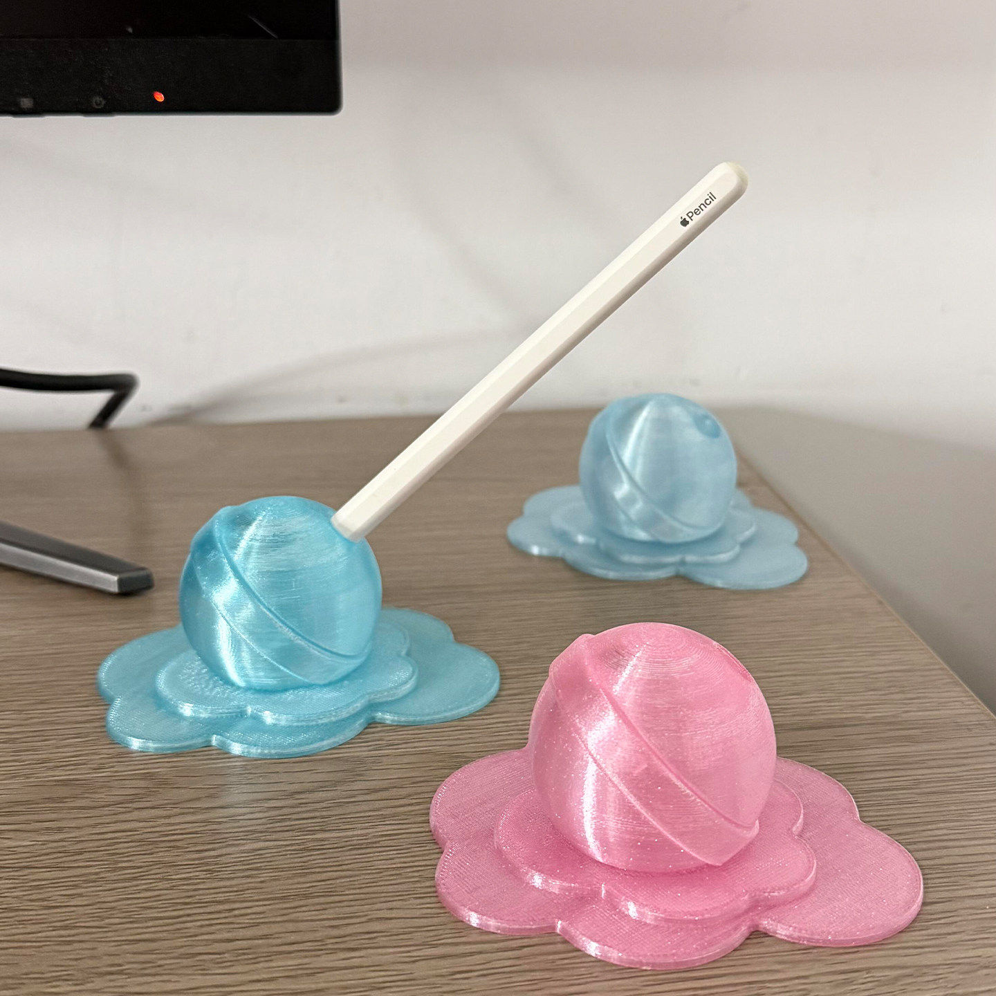 融化棒棒糖笔架适用于pencil数位板平板电容画笔收纳3D打印笔筒