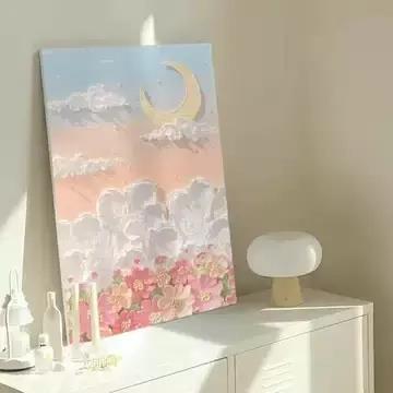 奶油石英砂丙烯diy数字油画填充立体肌理画材料手工填色装饰沙画图片