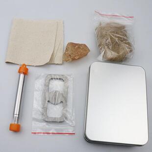 火镰取火 野外求生装备 户外拓展训练 老式生火工具 燧石打火石