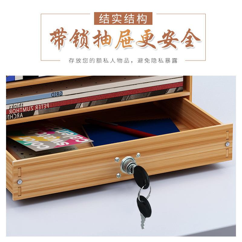 办公用品大号桌面多层抽屉式收纳盒木质文件架创意文件盒木制置物