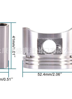 GOOFIT 52.4mm 缸径活塞环总成适配110cc Taotao Roketa Sunl