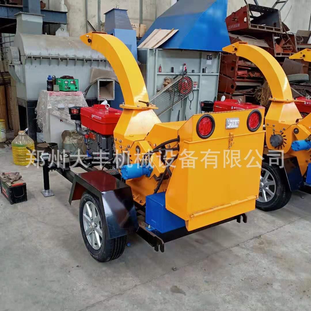 大口径碎枝机树枝粉碎机 柴油机版汽车可牵引粉碎机 移动式粉碎机
