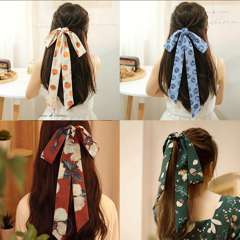 超长款发带女绑发丝巾丝带头饰网红2023年新款法式头巾夏季飘带