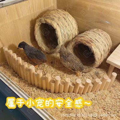 芦丁鸡草窝鸽子窝鸡窝鸟窝芦丁鸡造景围栏隔离鹌鹑鹦下蛋窝草编窝