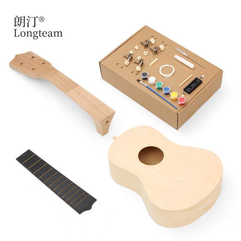 手工组装尤克里里彩绘ukulele初学DIY乌克丽丽木质四弦琴儿童礼品