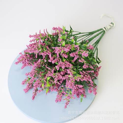婚庆假花装饰餐桌塑料花摆件泡沫薰衣草田园风人造花艺客厅摆放花
