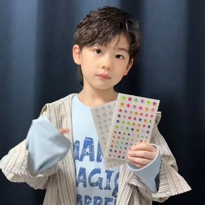 彩色星星贴钻多巴胺妆容贴纸免胶