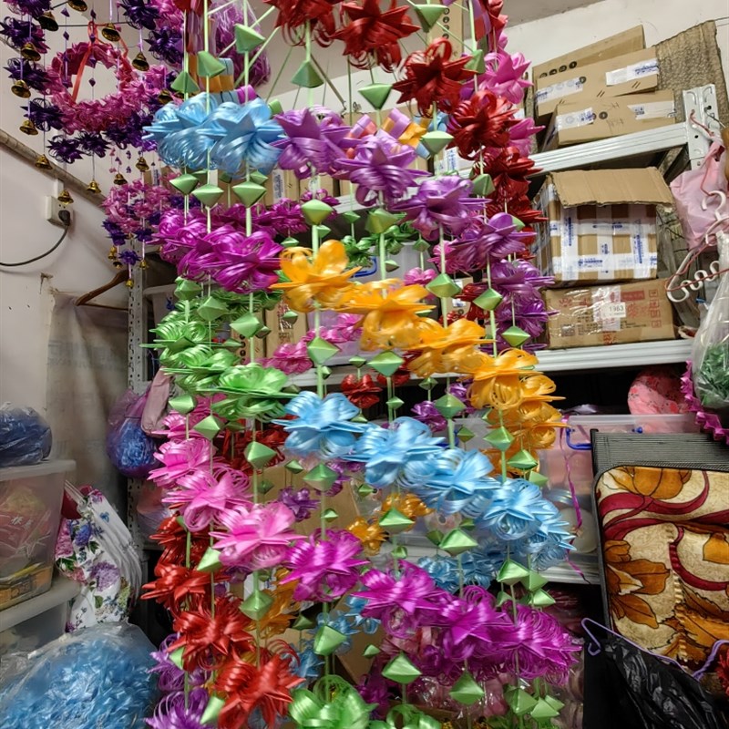 春节年货客厅装饰春节挂饰玄关挂饰手工DIYX彩带风铃成品