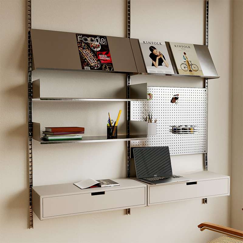 创意洞洞板展示架家用墙上置物架客厅挂墙书架可调节简易陈列架