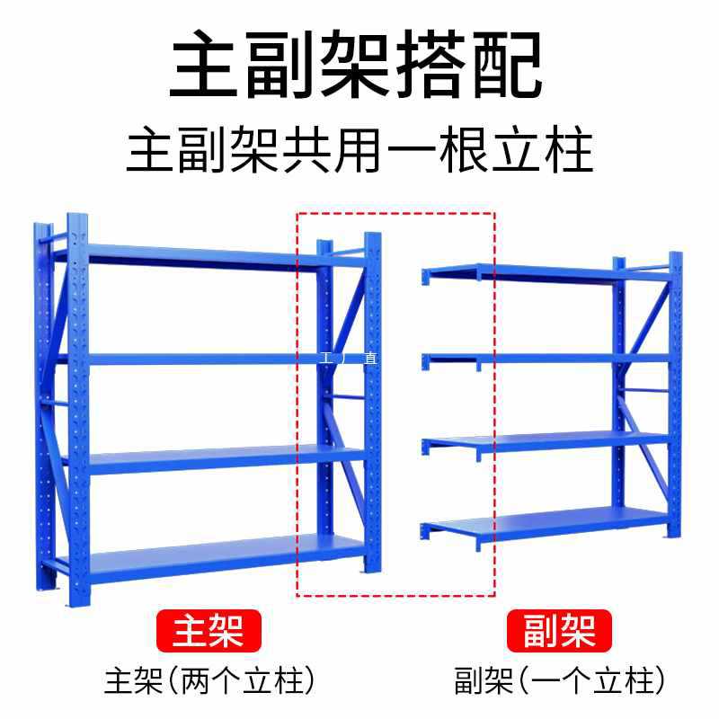 6E3X仓储货架多层快递超市仓库家用地下室置物架承重货物铁架展示