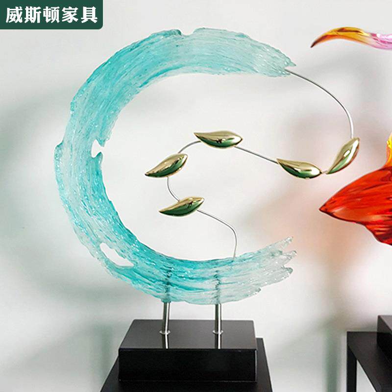 玄关摆件雕塑人造景观装饰风水摆饰树脂工艺制作来图直销设计承接