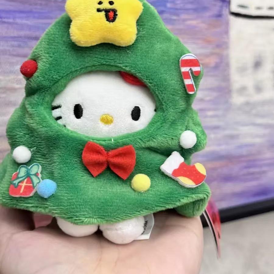 hellokitty凯蒂猫圣诞树装饰包包挂件毛绒公仔可爱小玩偶2024新款