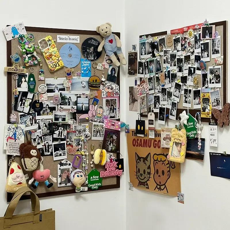 毛毡板墙贴照片墙背景板软木板拍立得照片作品展示书桌装饰毛毡板